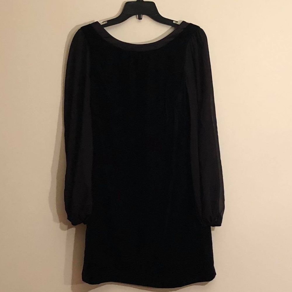 Black House White Market velvet sheer mini dress